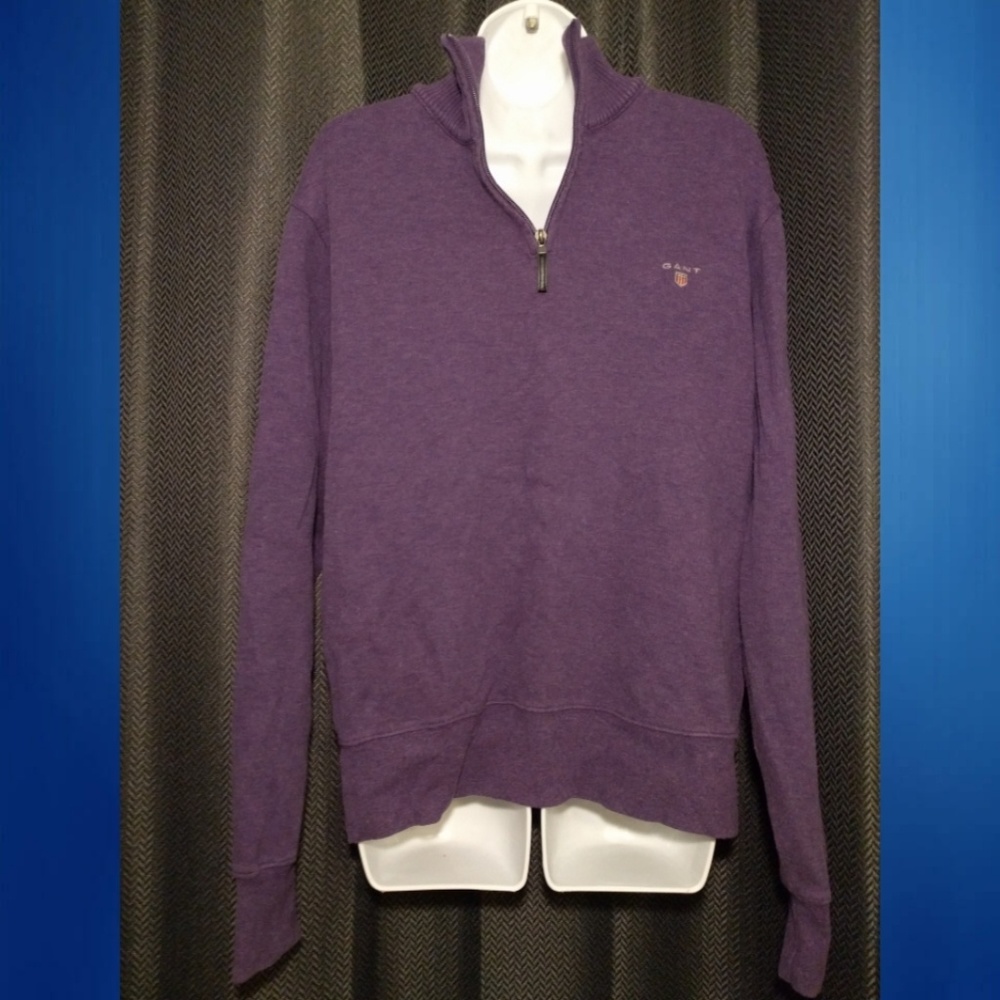 Gant Mens Zip Up Turtleneck Sweater